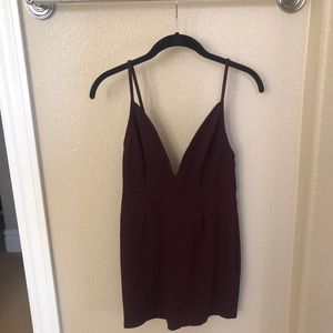 TOBI Maroon Low Cut Front Dress